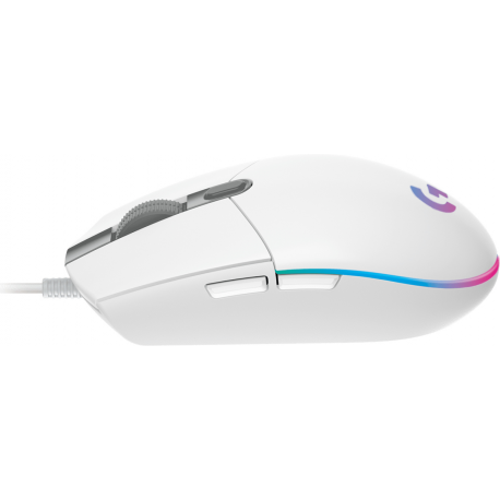 Logitech Gaming Mouse G203 LIGHTSYNC - Mouse - optical - 6 buttons - wired - USB - white - 2