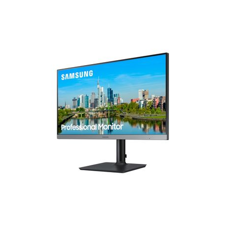 Samsung F24T650FYU - FT650 Series - LED monitor - 24" - 1920 x 1080 Full HD (1080p) - IPS - 250 cd / m² - 1000:1 - 5 ms - HDMI, DVI, DisplayPort - speakers - dark grey / blue - 1