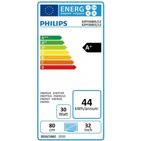 Philips SAPHI LED smartTV 32" 32PFS6855/12 FHD 1920x1080p PPI-500Hz Pixel Plus HD HDR10 2xHDMI 2xUSB LAN WiFi DVB-T/T2/T2-HD/C/S
