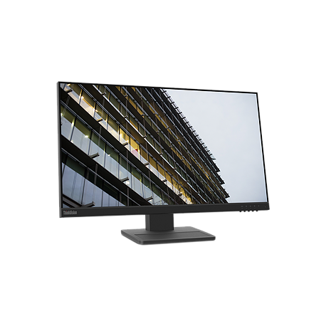 Lenovo ThinkVision E24-20 - LED monitor - 23.8" - 1920 x 1080 Full HD (1080p) @ 60 Hz - IPS - 250 cd / m² - 1000:1 - 14 ms - HDMI, VGA, DisplayPort - speakers - raven black - 0