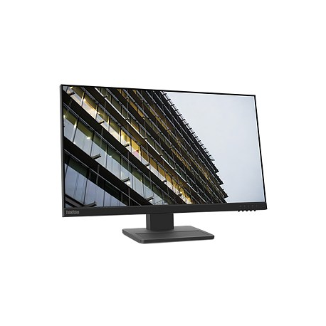 Lenovo ThinkVision E24-20 - LED monitor - 23.8" - 1920 x 1080 Full HD (1080p) @ 60 Hz - IPS - 250 cd / m² - 1000:1 - 14 ms - HDMI, VGA, DisplayPort - speakers - raven black - 6