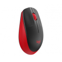 Logitech M190 - Mouse - optical - 3 buttons - wireless - USB wireless receiver - red
