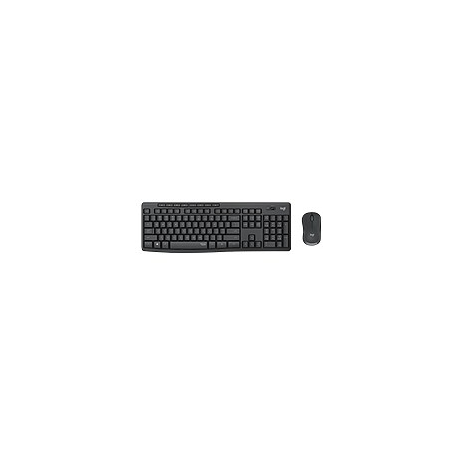 Logitech MK295 Silent - Keyboard and mouse set - wireless - 2.4 GHz - Pan Nordic - graphite - 0