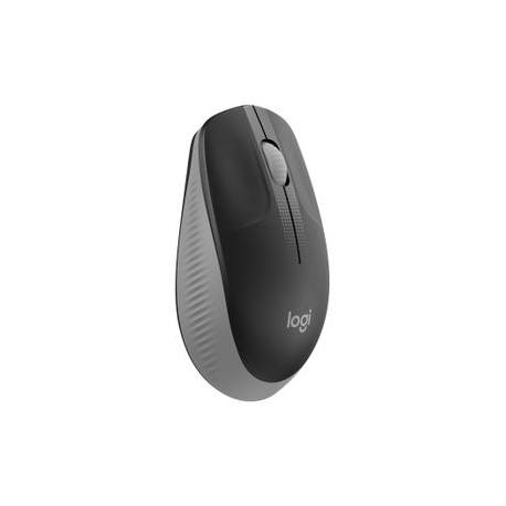 Logitech M190 - Mouse - optical - 3 buttons - wireless - USB wireless receiver - mid grey - 0