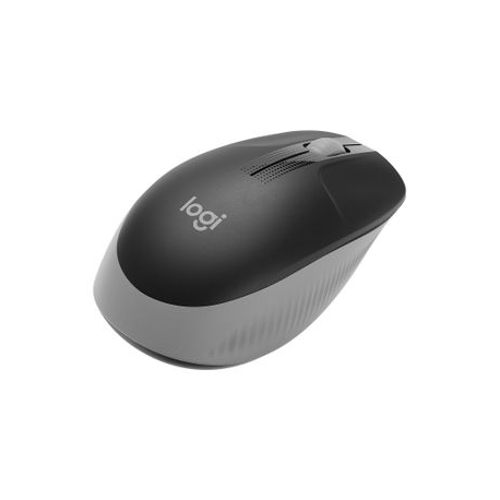 Logitech M190 - Mouse - optical - 3 buttons - wireless - USB wireless receiver - mid grey - 2