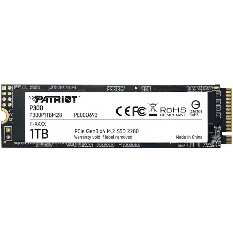 Patriot P300 - SSD - 1 TB - internal - M.2 2280 - PCIe 3.0 x4 (NVMe) - 0