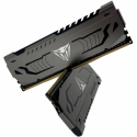 Patriot Extreme Performance Viper Steel - DDR4 - kit - 16 GB: 2 x 8 GB - DIMM 288-pin - 3600 MHz  /  PC4-28800 - CL18 - 1.35 V - unbuffered - non-ECC - black, gunmetal gray