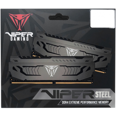 Patriot Extreme Performance Viper Steel - DDR4 - kit - 16 GB: 2 x 8 GB - DIMM 288-pin - 3600 MHz  /  PC4-28800 - CL18 - 1.35 V - unbuffered - non-ECC - black, gunmetal gray - 2