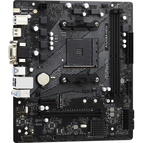 MB AMD A520 SAM4 MATX/A520M-HDV ASROCK