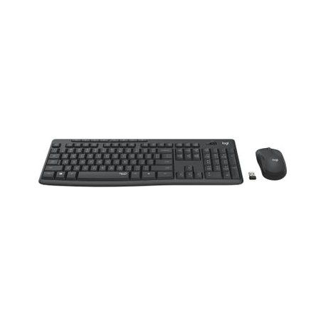 Logitech MK295 Silent - Keyboard and mouse set - wireless - 2.4 GHz - Pan Nordic - graphite - 1