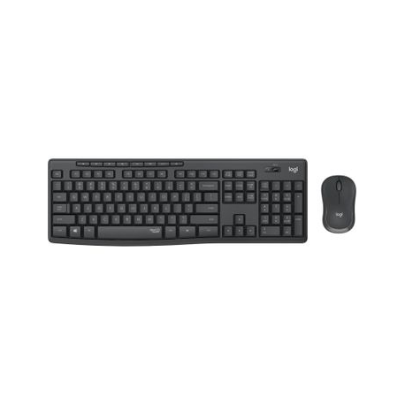 Logitech MK295 Silent - Keyboard and mouse set - wireless - 2.4 GHz - Pan Nordic - graphite - 5