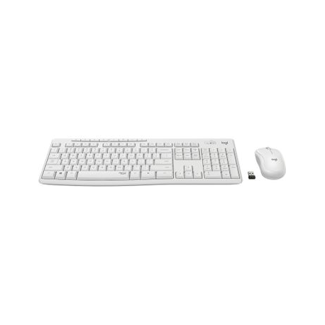 Logitech MK295 Silent - Keyboard and mouse set - wireless - 2.4 GHz - Pan Nordic - off white - 1