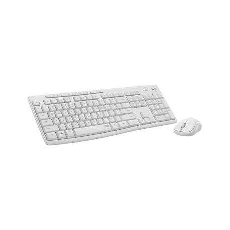 Logitech MK295 Silent - Keyboard and mouse set - wireless - 2.4 GHz - Pan Nordic - off white - 2