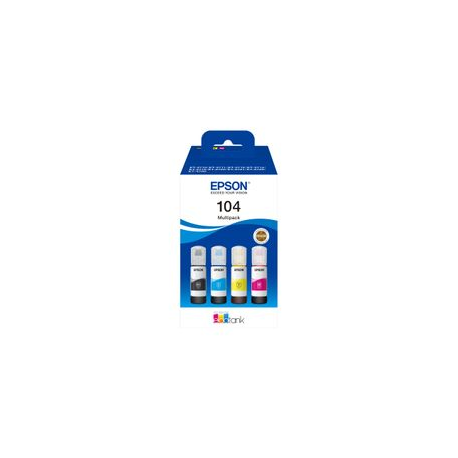 Epson EcoTank 104 - 4-pack - black, yellow, cyan, magenta - original - ink refill - for EcoTank ET-1810, 2715, 2721, 2810, 2811, 2812, 2814, 2815, 2820, 2821, 2825, 2826, 4800 - 0