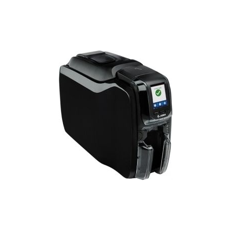 Zebra ZC350 - Plastic card printer - colour - dye sublimation / thermal transfer - CR-80 Card (85.6 x 54 mm) - 300 dpi - up to 1000 cards / hour (mono)  /  up to 225 cards / hour (colour) - capacity: 100 cards - USB 2.0, LAN - 0