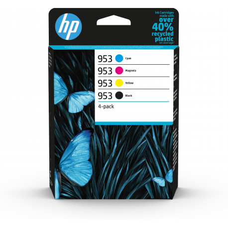 HP 953 - 4-pack - black, yellow, cyan, magenta - original - ink cartridge - for Officejet Pro 7740, 7740 Wide Format, 8210, 8216, 8218, 8710, 8715, 8720, 8725, 8730, 8740 - 0