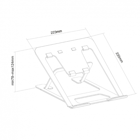 Neomounts by Newstar NSLS085SILVER - Notebook stand - silver - 17
