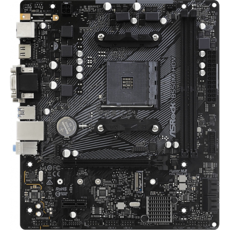 Mainboard|ASROCK|AMD B550|SAM4|MicroATX|1xPCI-Express 3.0 1x|1xM.2|1xPCI-Express 4.0 16x|Memory DDR4|Memory slots 2|1x15pin D-su