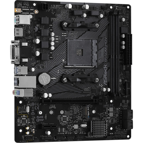 Mainboard|ASROCK|AMD B550|SAM4|MicroATX|1xPCI-Express 3.0 1x|1xM.2|1xPCI-Express 4.0 16x|Memory DDR4|Memory slots 2|1x15pin D-su