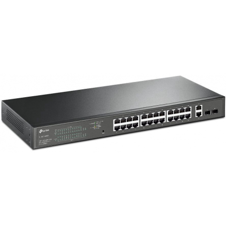 TP-Link TL-SG1428PE - Switch - smart - 24 x 10 / 100 / 1000 (PoE+) + 2 x 10 / 100 / 1000 - rack-mountable - PoE+ (250 W) - AC 100 - 240 V - 1