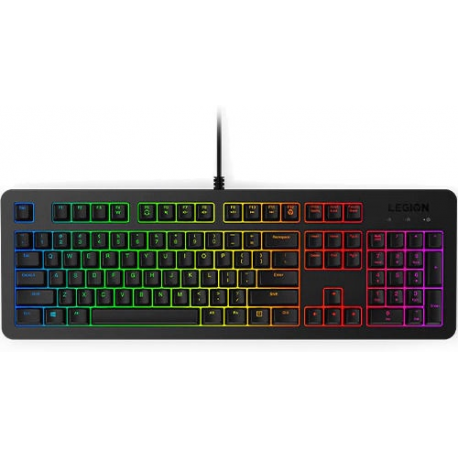 Lenovo Legion K300 Gaming - Keyboard - backlit - USB - US - black - retail - for IdeaCentre 5 14; IdeaCentre AIO 3 24; 3 27; IdeaPad 1 14; 3 14; 5 14; 5 Pro 14; V15 - 0
