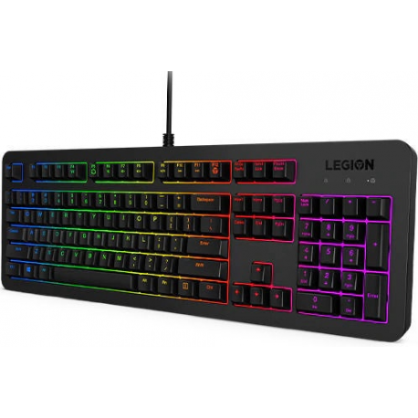 Lenovo Legion K300 Gaming - Keyboard - backlit - USB - US - black - retail - for IdeaCentre 5 14; IdeaCentre AIO 3 24; 3 27; IdeaPad 1 14; 3 14; 5 14; 5 Pro 14; V15 - 2