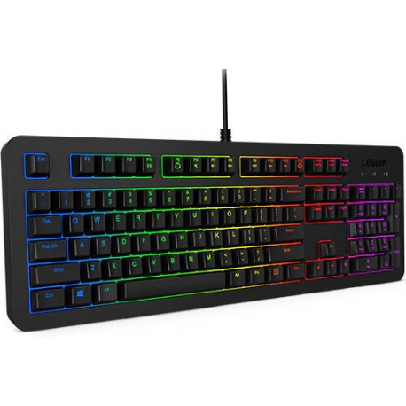 Lenovo Legion K300 Gaming - Keyboard - backlit - USB - US - black - retail - for IdeaCentre 5 14; IdeaCentre AIO 3 24; 3 27; IdeaPad 1 14; 3 14; 5 14; 5 Pro 14; V15 - 4