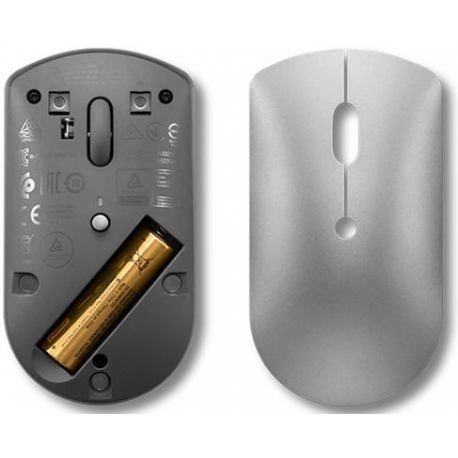 Lenovo 600 Silent - Mouse - right and left-handed - blue optical - 3 buttons - wireless - Bluetooth 5.0 - iron grey - retail - for ThinkCentre M80t Gen 3; ThinkCentre neo 50; ThinkPad T14s Gen 3; V50t Gen 2-13 - 4