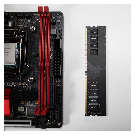 PNY - DDR4 - module - 4 GB - DIMM 288-pin - 2666 MHz  /  PC4-21300 - CL19 - 1.2 V - unbuffered - non-ECC - 6
