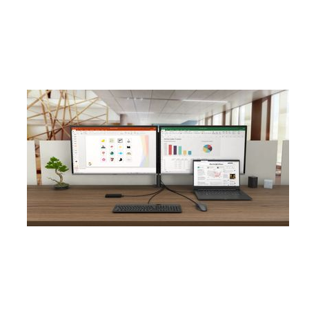 i-Tec USB-C Dual Display Docking Station with Power Delivery - Docking station - USB-C  /  Thunderbolt 3 - 2 x DP - GigE - 11