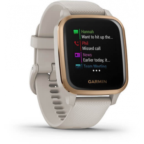 GARMIN Venu Sq Smart Watch NFC Music Light Sand/Rose Gold WW