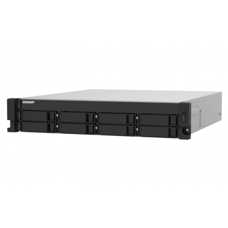 QNAP TS-832PXU - NAS server - 8 bays - rack-mountable - SATA 6Gb / s - RAID 0, 1, 5, 6, 10, 50, JBOD, 60 - RAM 4 GB - Gigabit Ethernet  /  2.5 Gigabit Ethernet  /  10 Gigabit Ethernet - iSCSI support - 2U - 7