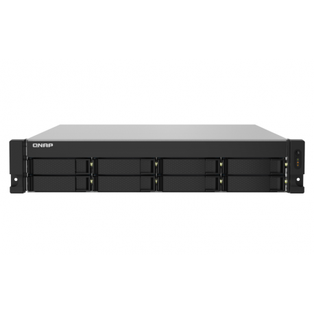 QNAP TS-832PXU - NAS server - 8 bays - rack-mountable - SATA 6Gb / s - RAID 0, 1, 5, 6, 10, 50, JBOD, 60 - RAM 4 GB - Gigabit Ethernet  /  2.5 Gigabit Ethernet  /  10 Gigabit Ethernet - iSCSI support - 2U - 12