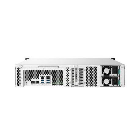 QNAP TS-1232PXU-RP - NAS server - 12 bays - rack-mountable - SATA 6Gb / s - RAID 0, 1, 5, 6, 10, 50, JBOD, 60 - RAM 4 GB - Gigabit Ethernet  /  2.5 Gigabit Ethernet  /  10 Gigabit Ethernet - iSCSI support - 2U - 5