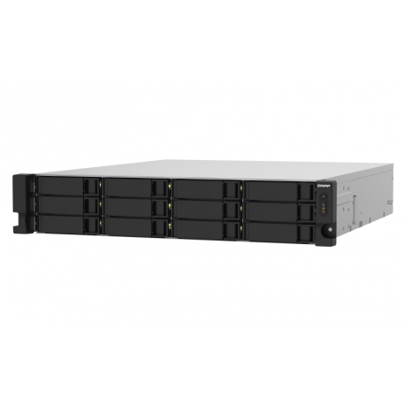 QNAP TS-1232PXU-RP - NAS server - 12 bays - rack-mountable - SATA 6Gb / s - RAID 0, 1, 5, 6, 10, 50, JBOD, 60 - RAM 4 GB - Gigabit Ethernet  /  2.5 Gigabit Ethernet  /  10 Gigabit Ethernet - iSCSI support - 2U - 11