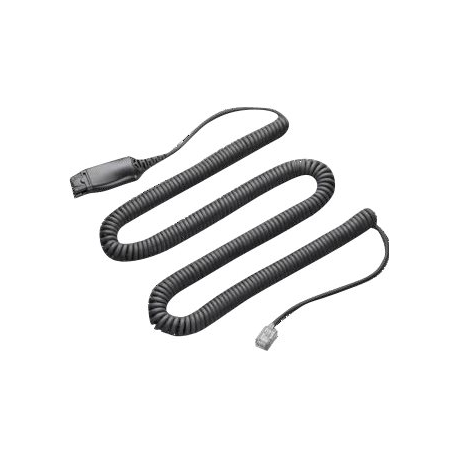 Poly HIS Adapter Cable - Headset cable - Quick Disconnect male - coiled - for AVAYA 96XX; Definity 9631; one-X Deskphone Edition 96XX - 2
