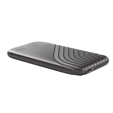 WD My Passport SSD WDBAGF0010BGY - SSD - encrypted - 1 TB - external (portable) - USB 3.2 Gen 2 (USB-C connector) - 256-bit AES - space grey - 7