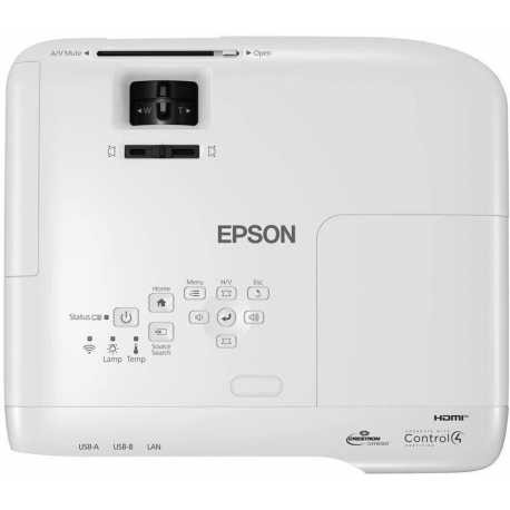 Epson EB-992F - 3LCD projector - 4000 lumens (white) - 4000 lumens (colour) - Full HD (1920 x 1080) - 16:9 - 1080p - 802.11n wireless  /  LAN  /  Miracast - white - 3