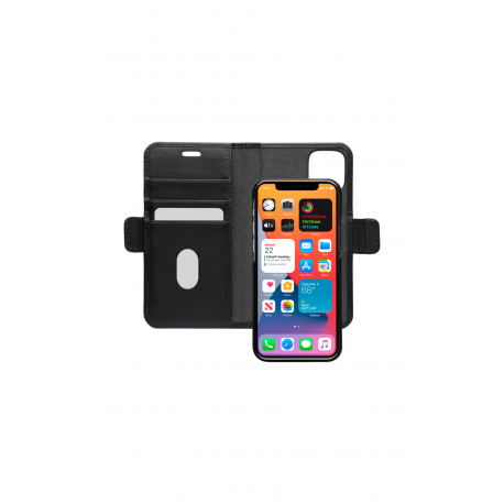 dbramante1928 Lynge - Flip cover for mobile phone - full-grain leather - black - for Apple iPhone 12 mini - 16