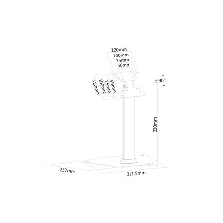 Neomounts by Newstar FPMA-D1500 - Stand - for LCD display - silver - screen size: 10"-32" - desktop stand, desk-mountable - 2