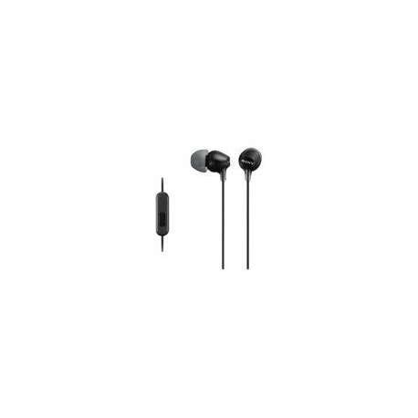 Sony MDR-EX15AP - EX Series - earphones with mic - in-ear - wired - 3.5 mm jack - black - 2