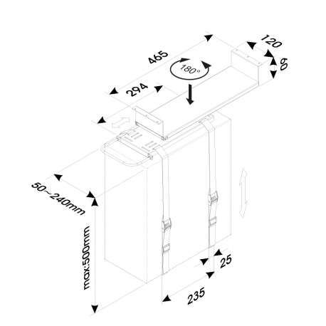 Neomounts by Newstar CPU-D050 - Mounting kit (CPU mount) (Swivel Design) - black - under-the-desk - 1