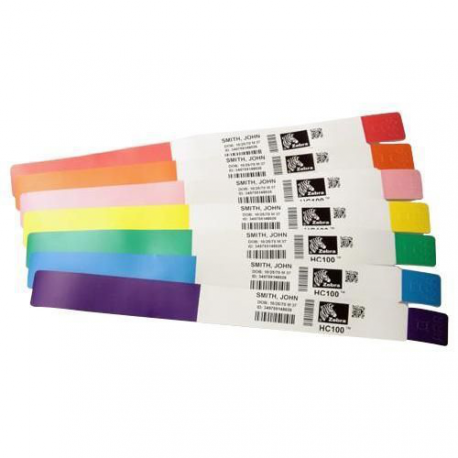 Zebra Z-Band Splash - Yellow - 25.4 x 254 mm 2100 pcs. (6 roll(s) x 350) water resistant wristband label - for Zebra HC100, HC100 Patient I.D. Solution - 1