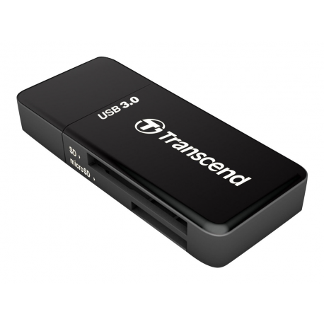 Transcend - Card reader (SD, microSD, SDHC, microSDHC, SDXC, microSDXC, SDHC UHS-I, SDXC UHS-I) - USB 3.0 - 4