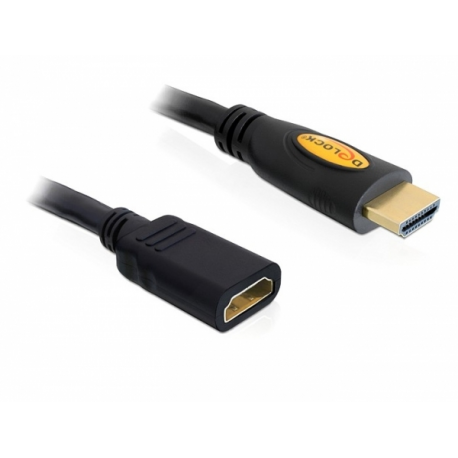 Delock High Speed HDMI with Ethernet - HDMI extension cable - HDMI male to HDMI female - 1 m - 1