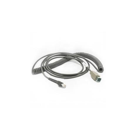 Zebra - USB cable - 4.6 m - coiled - for Symbol LS3408, LS3478, LS9208; Cyclone M2007; Digital Scanner DS 66XX, DS3478, DS6707 - 1