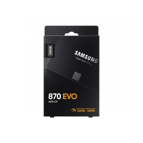 Samsung 870 EVO MZ-77E500B - SSD - encrypted - 500 GB - internal - 2.5" - SATA 6Gb / s - buffer: 512 MB - 256-bit AES - TCG Opal Encryption - 9