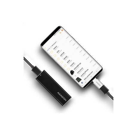AXAGON EEM2-U3 USB3.0 - M.2 SSD SATA, up to 80mm SSD, ALU body