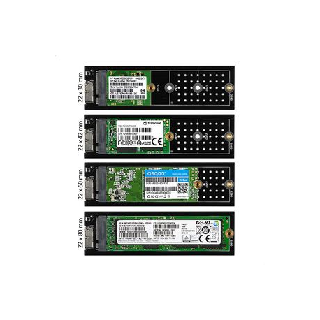 AXAGON EEM2-U3 USB3.0 - M.2 SSD SATA, up to 80mm SSD, ALU body