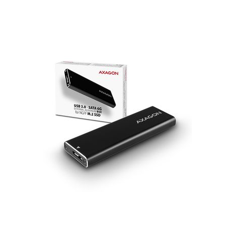 AXAGON EEM2-U3 USB3.0 - M.2 SSD SATA, up to 80mm SSD, ALU body